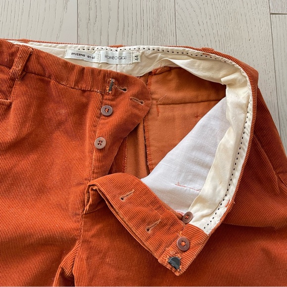 Vintage Designer Romeo Gigli Corduroy Straight Leg Button Fly Trouser Pants - Picture 8 of 15